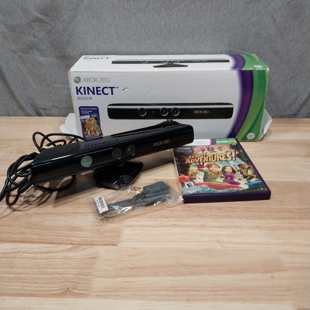 Microsoft Xbox 360 Kinect Sensor Bundle with Kinect Adventures Game Black